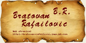 Bratovan Rafailović vizit kartica